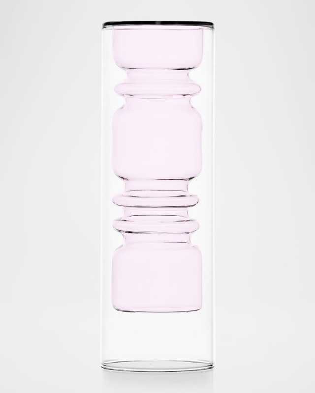 Rings Pink Vase, 11.8"